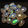 15pcs -AAAAA - Full Blue Transeparent Truly Awesome High quality Ethiopian Opal Smooth Polished Pear Briolett size 4x6 -7x11 mm approx really stunning quality